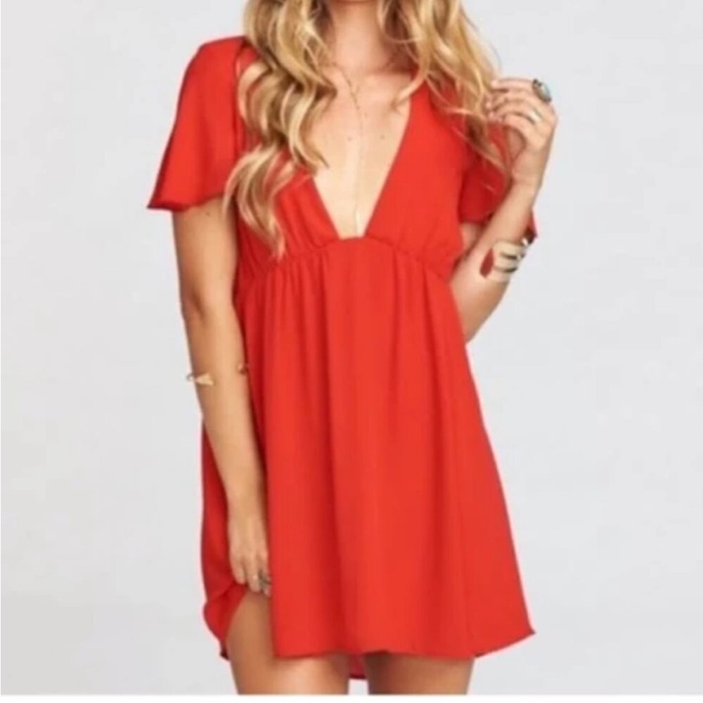 Show me your mumu red mini dress